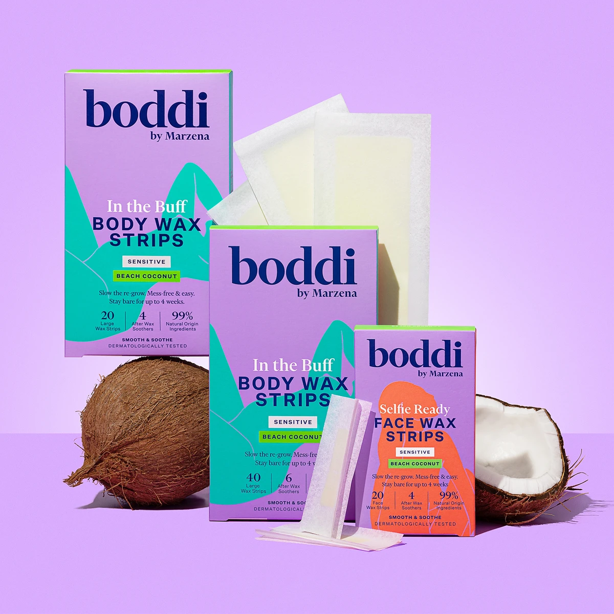 Body & Face Wax Strips - boddi